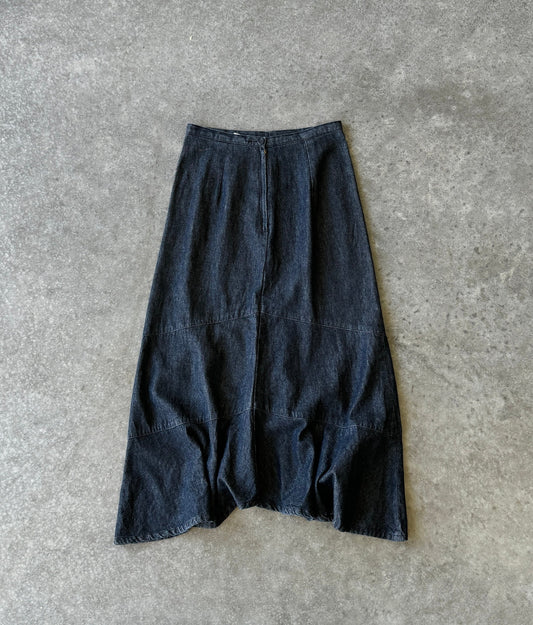 Vintage Light Denim Maxi Skirt (S)