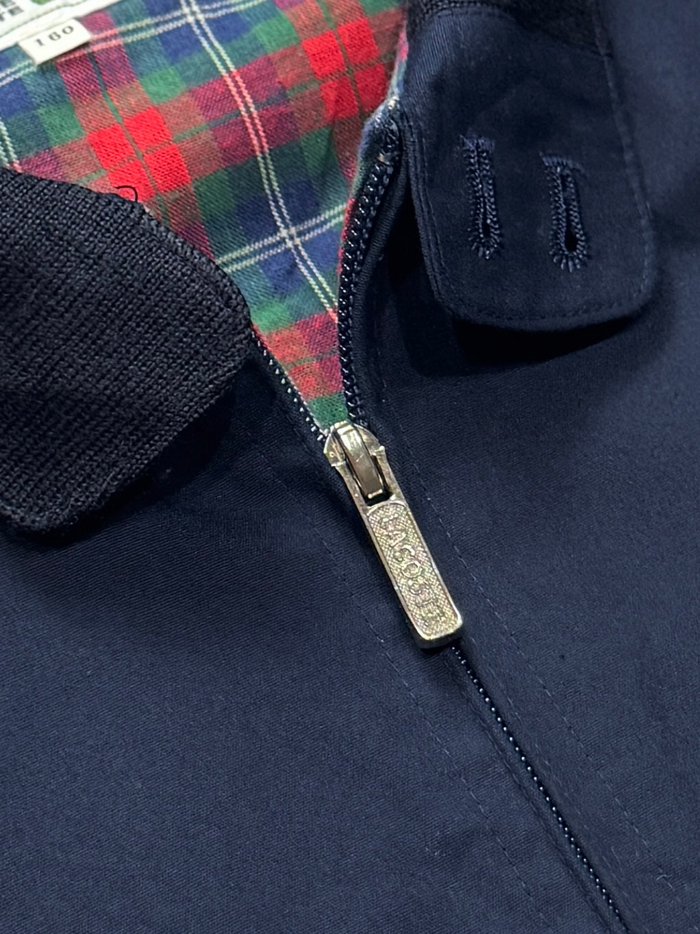 Vintage 2000s Lacoste Plaid Lined Bomber Jacket (S)