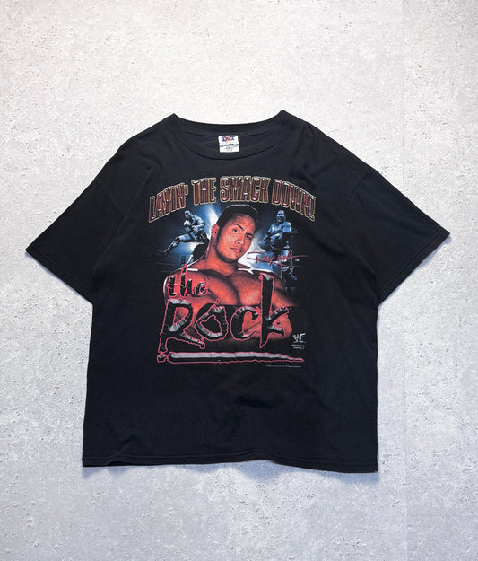 Vintage 1999 The Rock 'Layin The Smack Down' WWF Tee (XL)