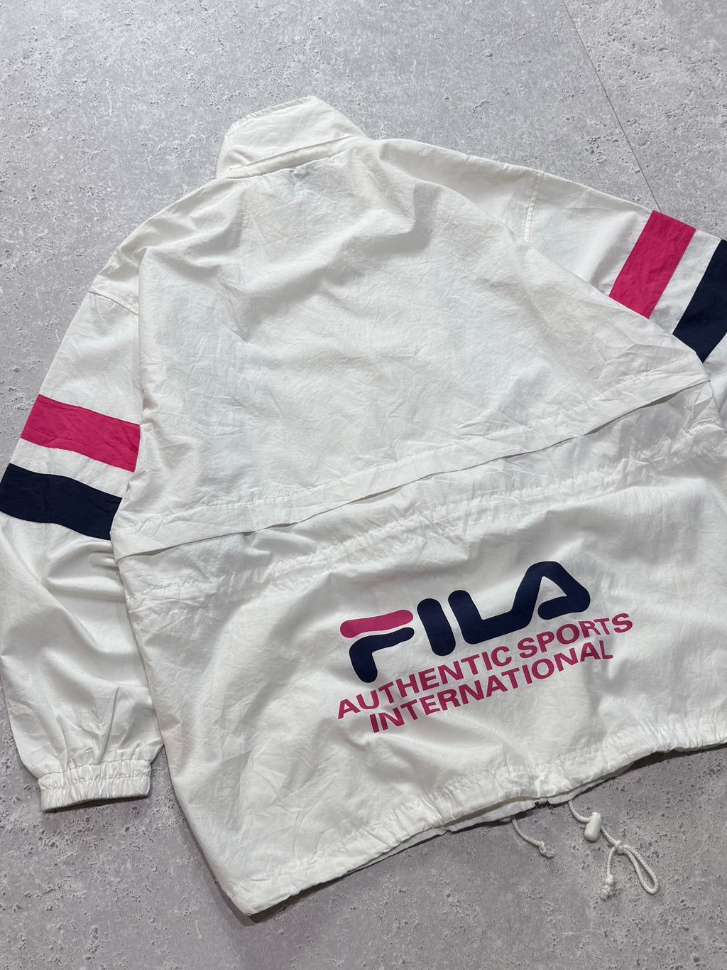 Vintage 90s Fila Authentic Sports Windbreaker Jacket (XL)