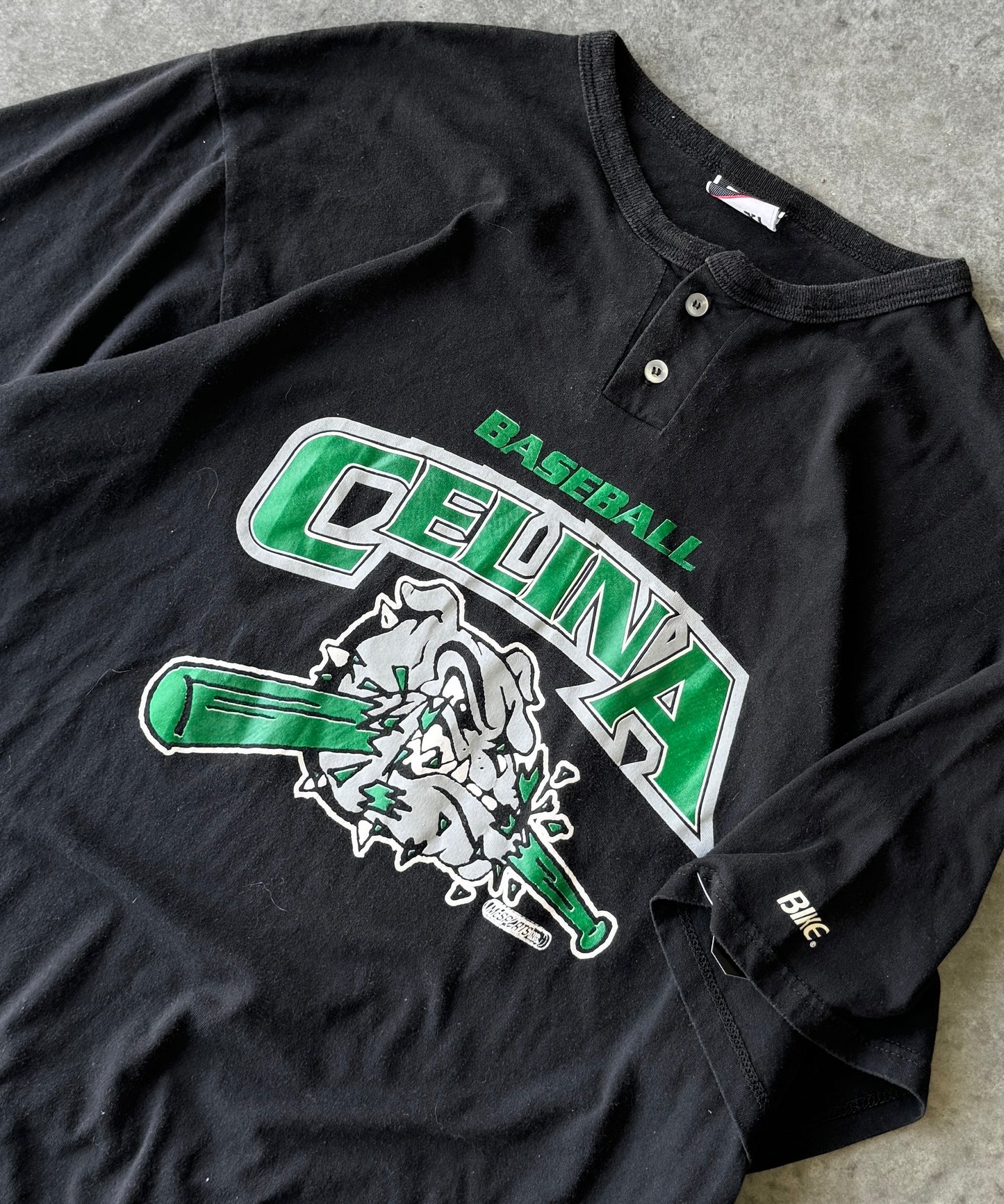 Vintage Celina Baseball Quarter Button Tee (XL)