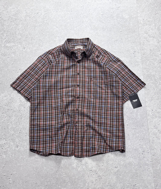 Vintage 2000s Plaid Button Up Shirt (L)