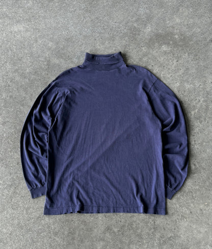 Vintage 90s Essential Mock Neck Long Sleeve Tee (L)