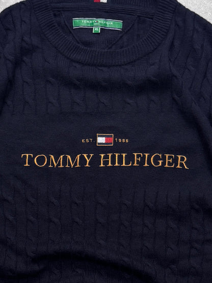 Vintage Tommy Hilfiger Embroidered Knitted Sweater (XL)