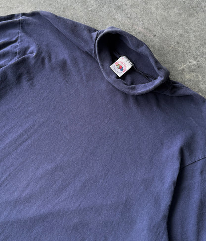 Vintage 90s Essential Mock Neck Long Sleeve Tee (L)