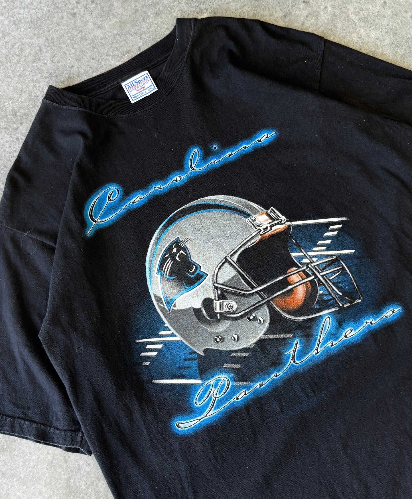 Vintage Carolina Panthers NFL Helmet Tee (L)