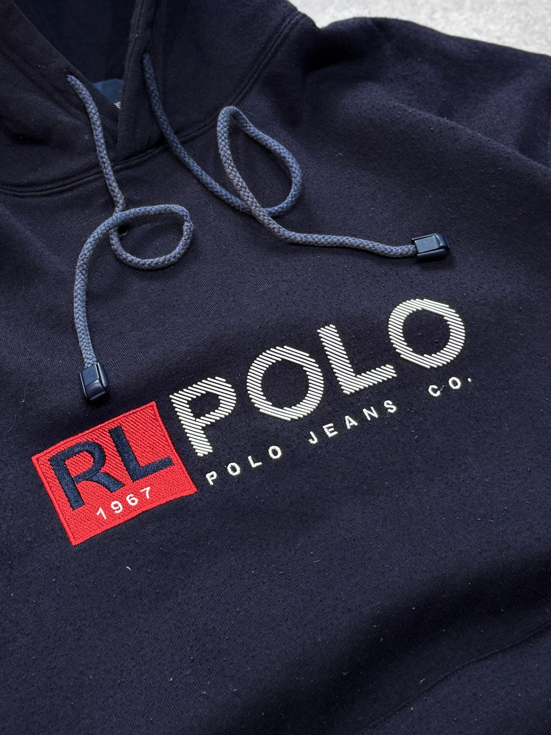 Vintage Polo Ralph Lauren Spellout Hoodie (M)
