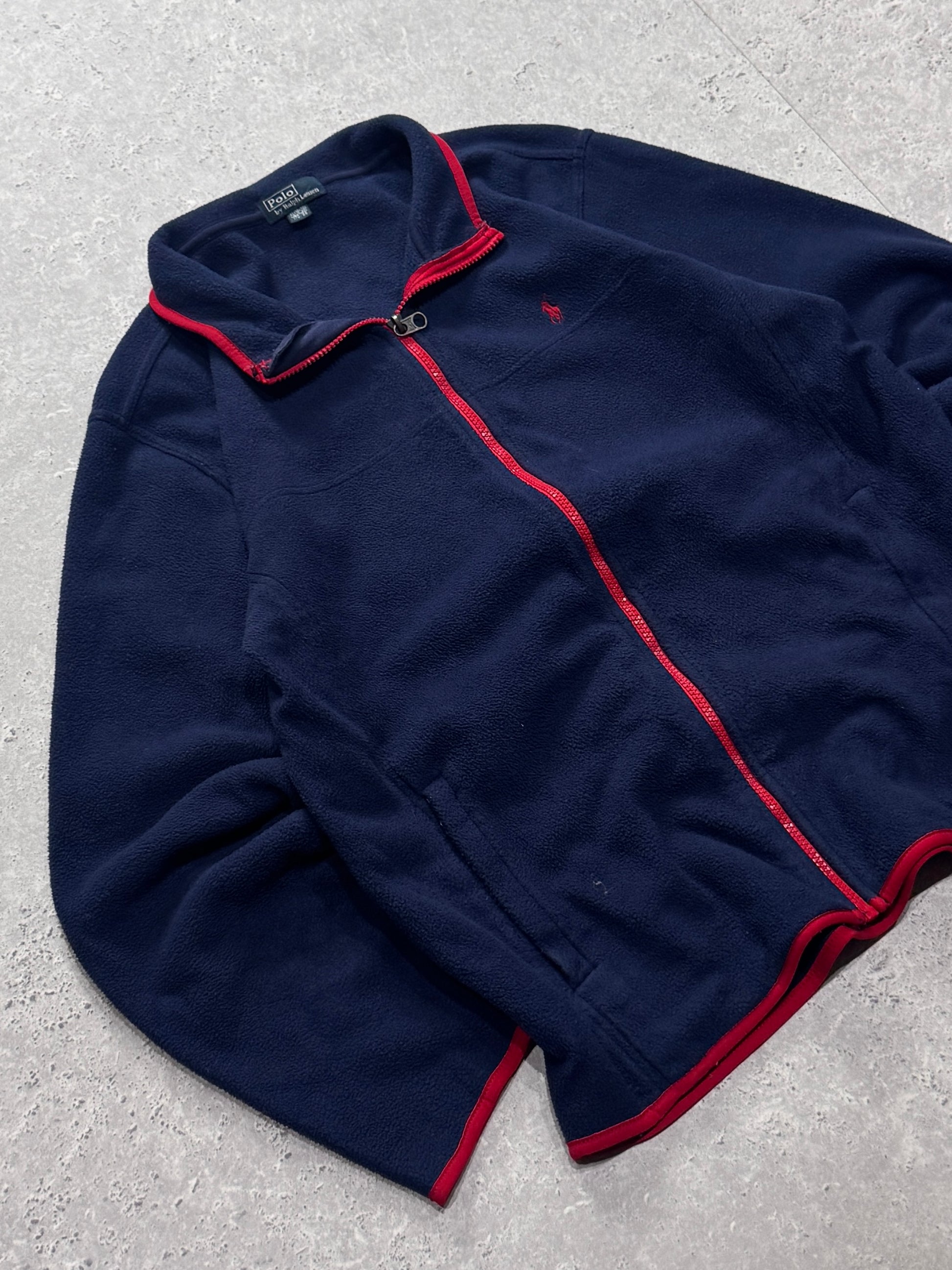 Vintage Polo Ralph Lauren Fleece Zip Sweater (M)