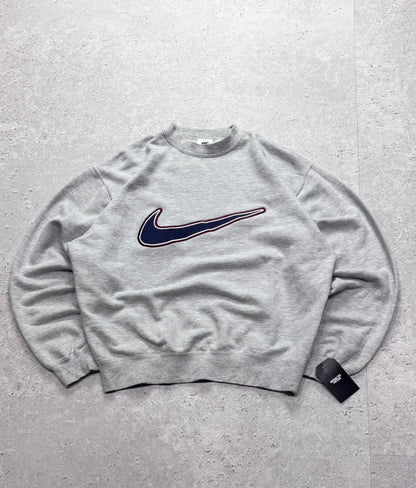 Vintage 90s Nike Swoosh Embroidered Sweater (M)