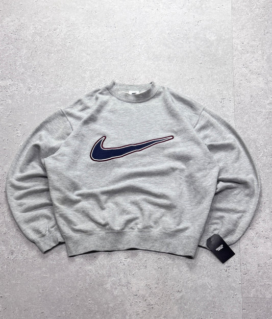 Vintage 90s Nike Swoosh Embroidered Sweater (M)