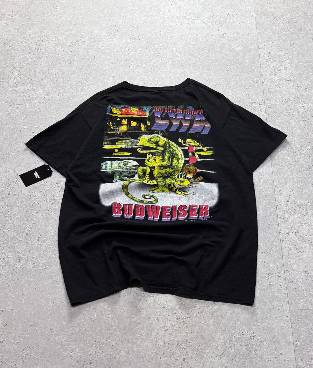 Vintage 1998 Budweiser Lizard Wrestling Tee (XL)