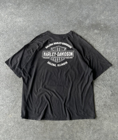 Vintage 00s Harley Davidson Skull Tee (2XL)