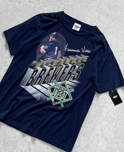 Vintage 97' Milwuakee Brewers Fernando Viña MLB Tee (L)