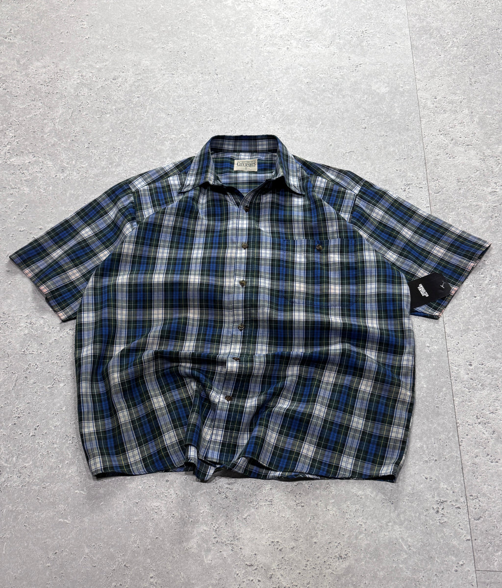Vintage 2000s Plaid Button Up Shirt (L)