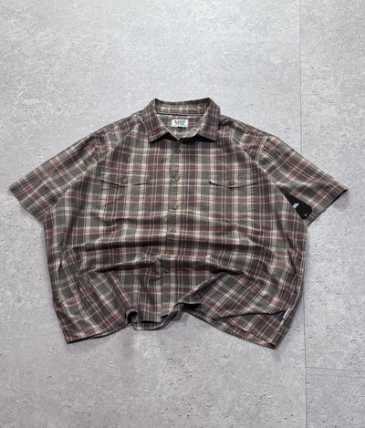 Vintage 2000s Plaid Button Up Shirt (XXL)