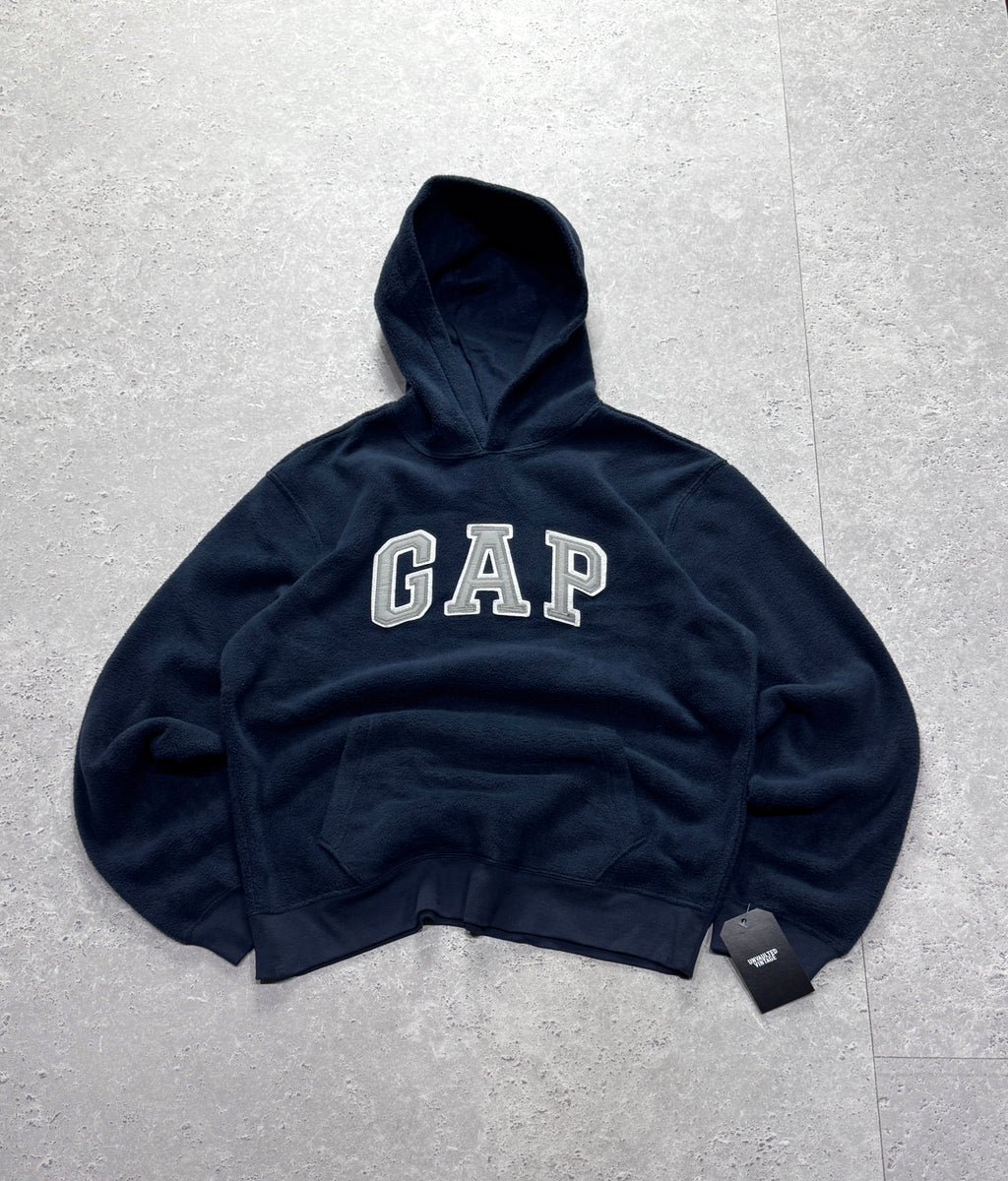 Vintage GAP Spellout Fleece Hoodie (M)