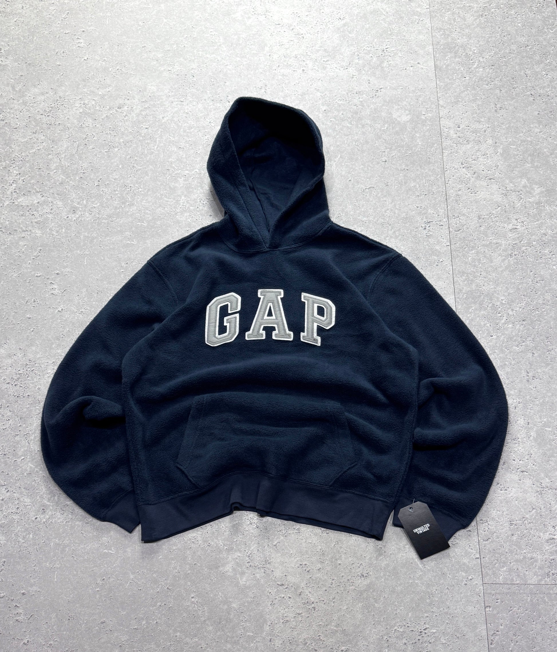 Vintage GAP Spellout Fleece Hoodie (M)