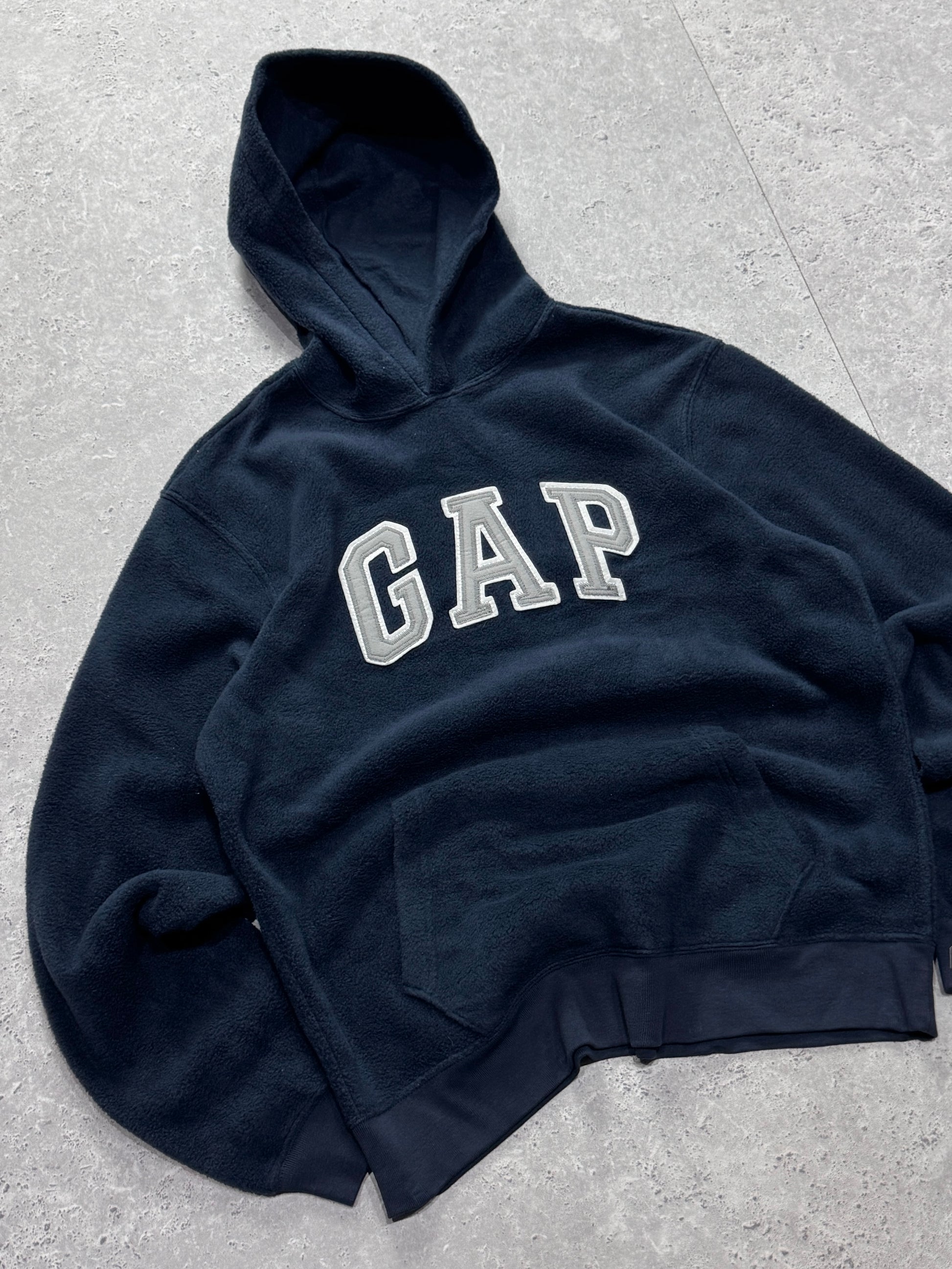 Vintage GAP Spellout Fleece Hoodie (M)
