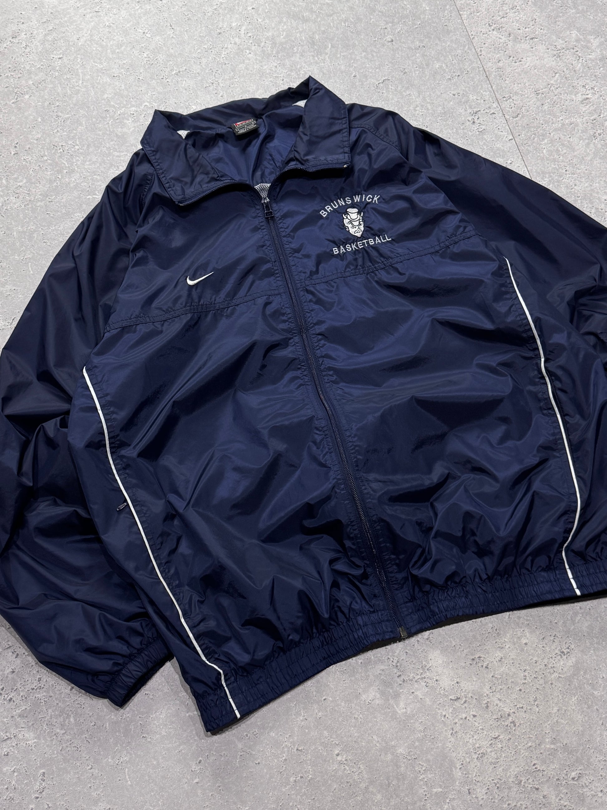 Vintage 2000s Nike X Brunswick Basketball Windbreaker Jacket (L)