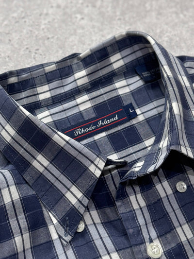 Vintage 2000s Plaid Button Up Shirt (XL)
