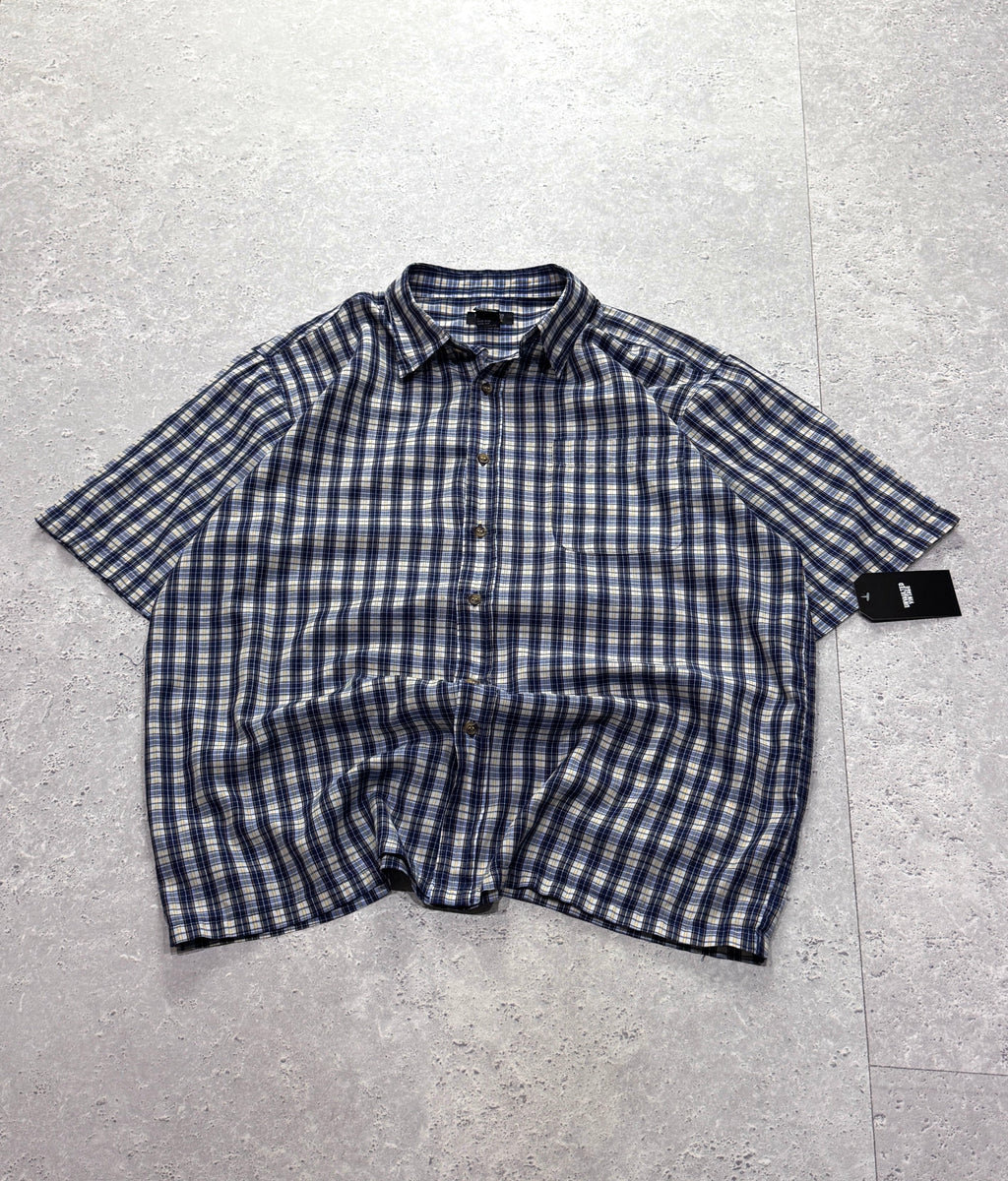 Vintage 2000s Plaid Button Up Shirt (XL)