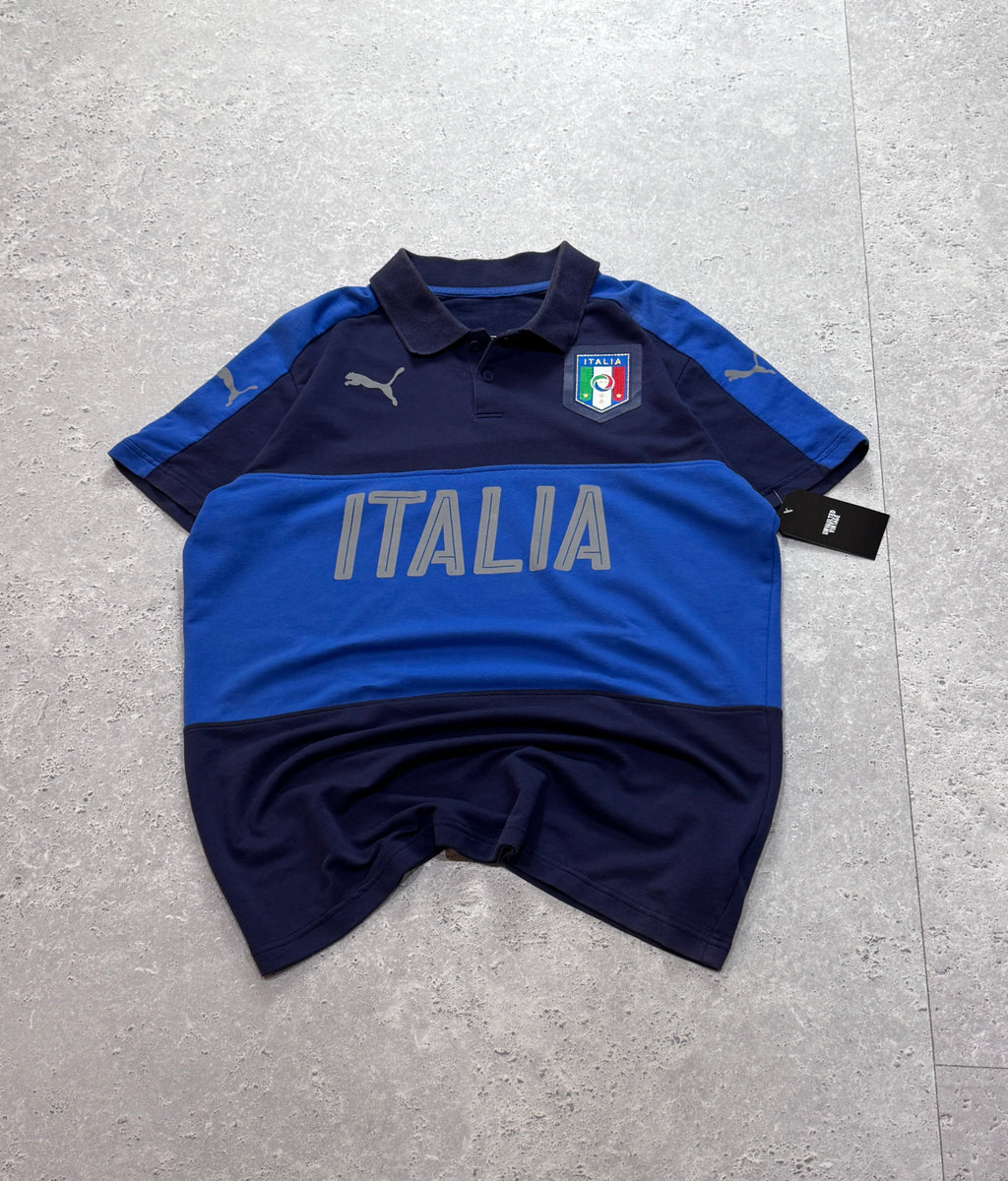 Vintage 2000s Puma X Italia Football Polo Shirt (L)