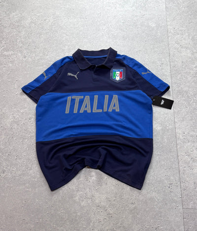 Vintage 2000s Puma X Italia Football Polo Shirt (L)