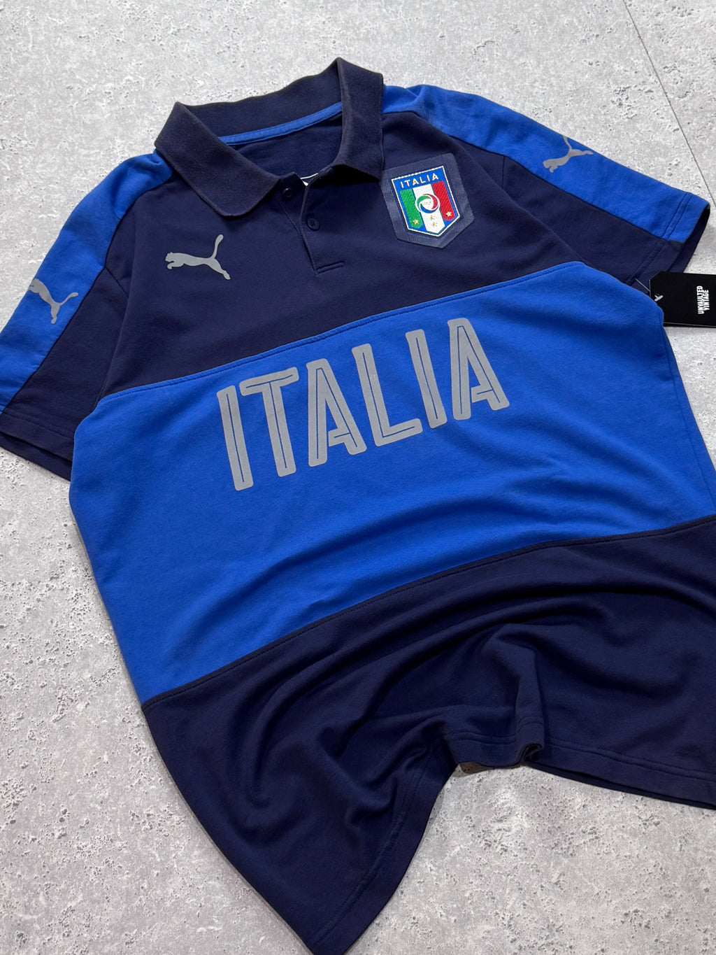 Vintage 2000s Puma X Italia Football Polo Shirt (L)