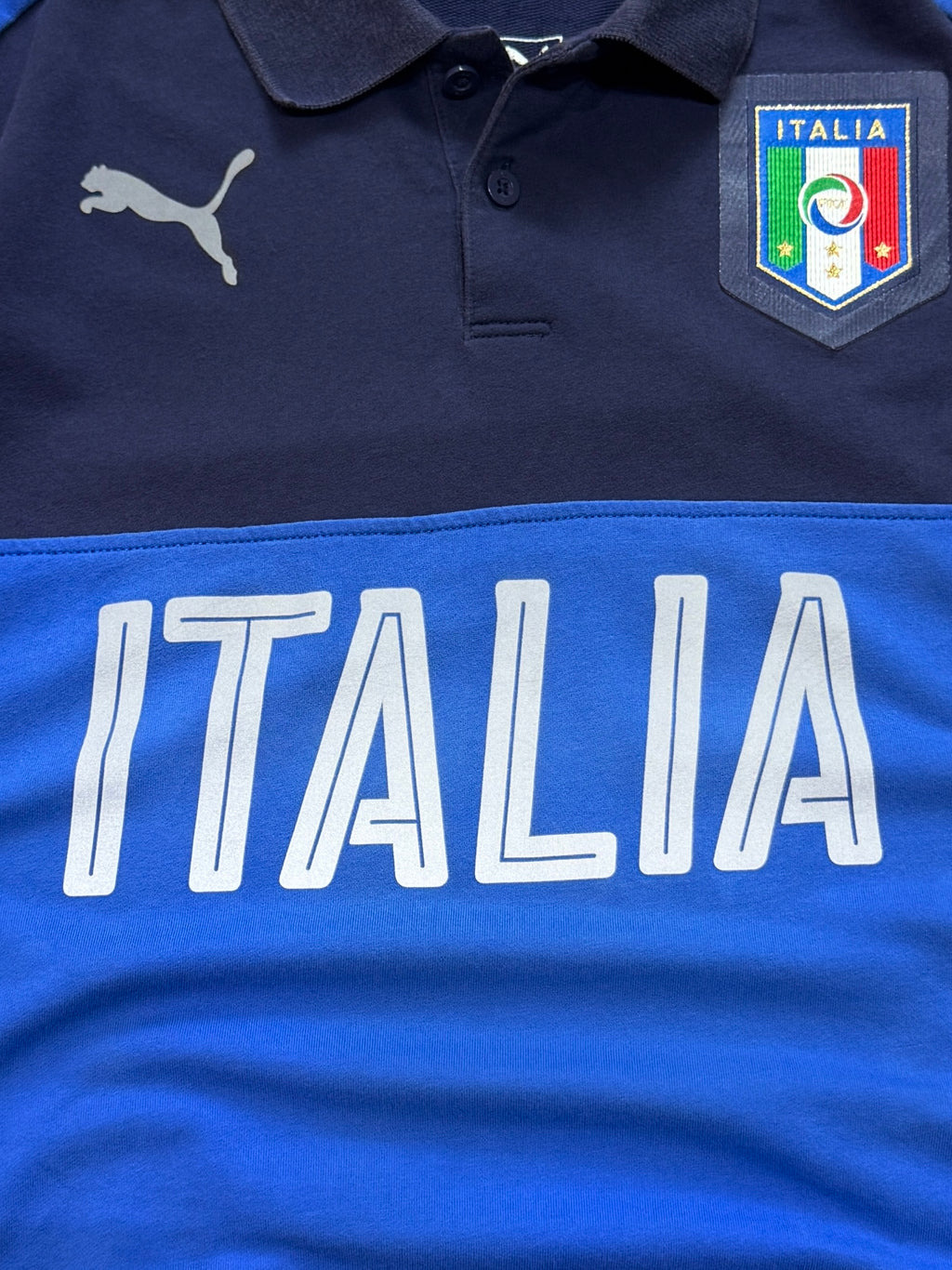 Vintage 2000s Puma X Italia Football Polo Shirt (L)