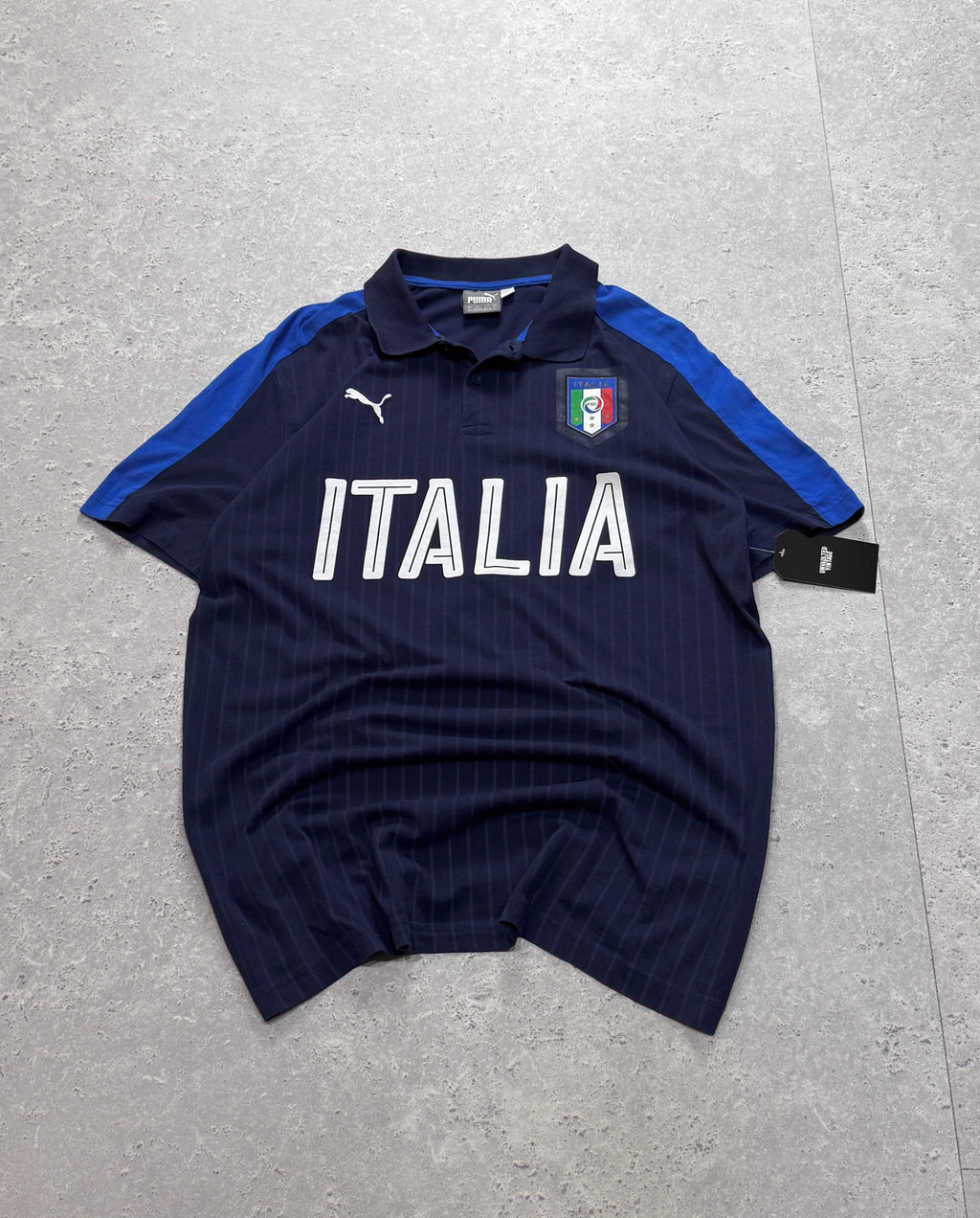 Vintage 2000s Puma X Italia Football Polo Shirt (L)