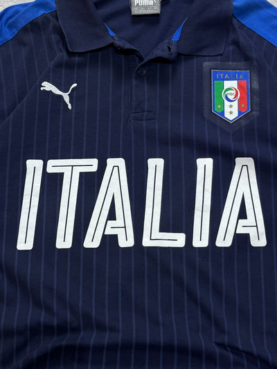 Vintage 2000s Puma X Italia Football Polo Shirt (L)