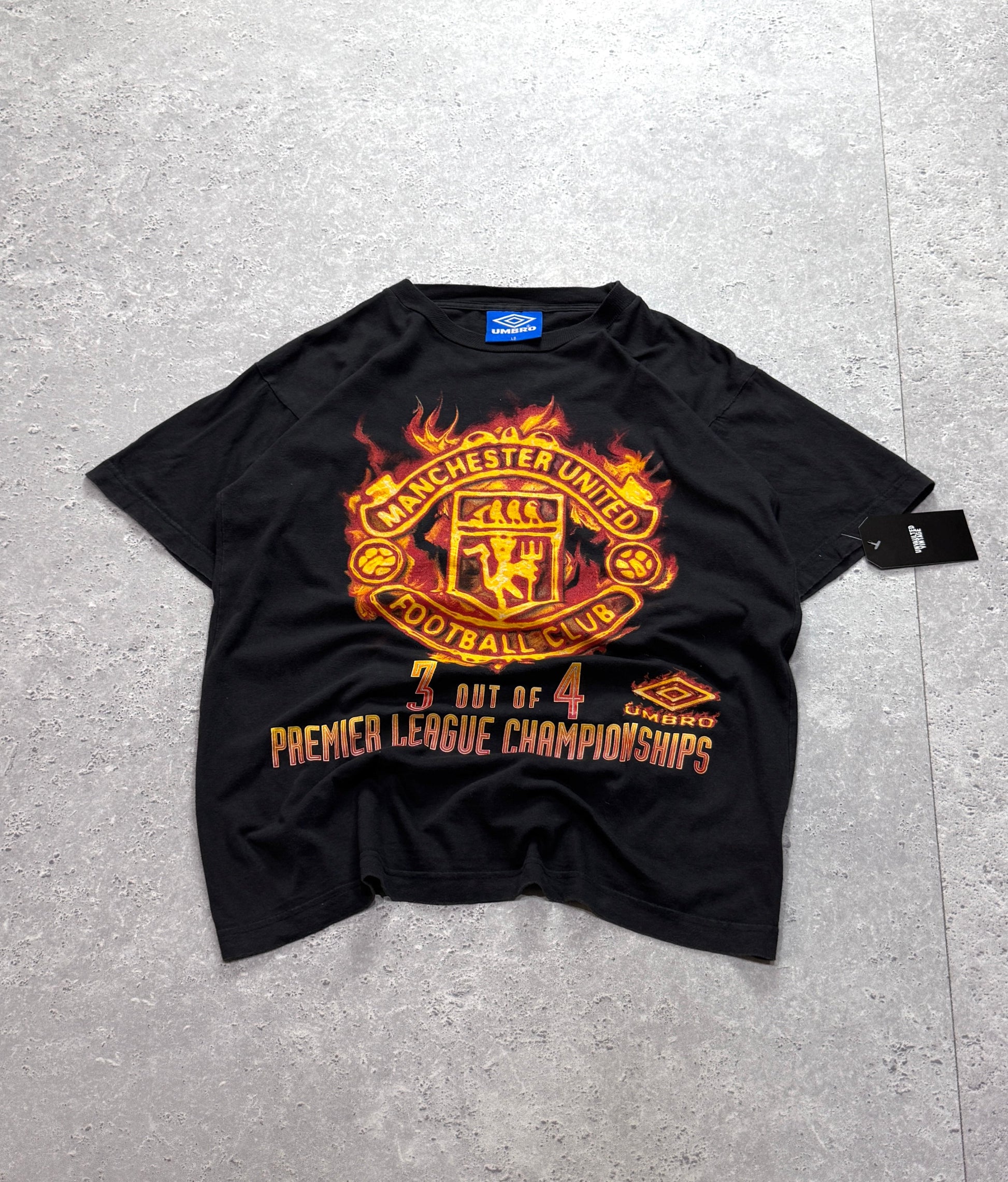 Vintage 90s Manchester United Premier League Championship Tee (S)