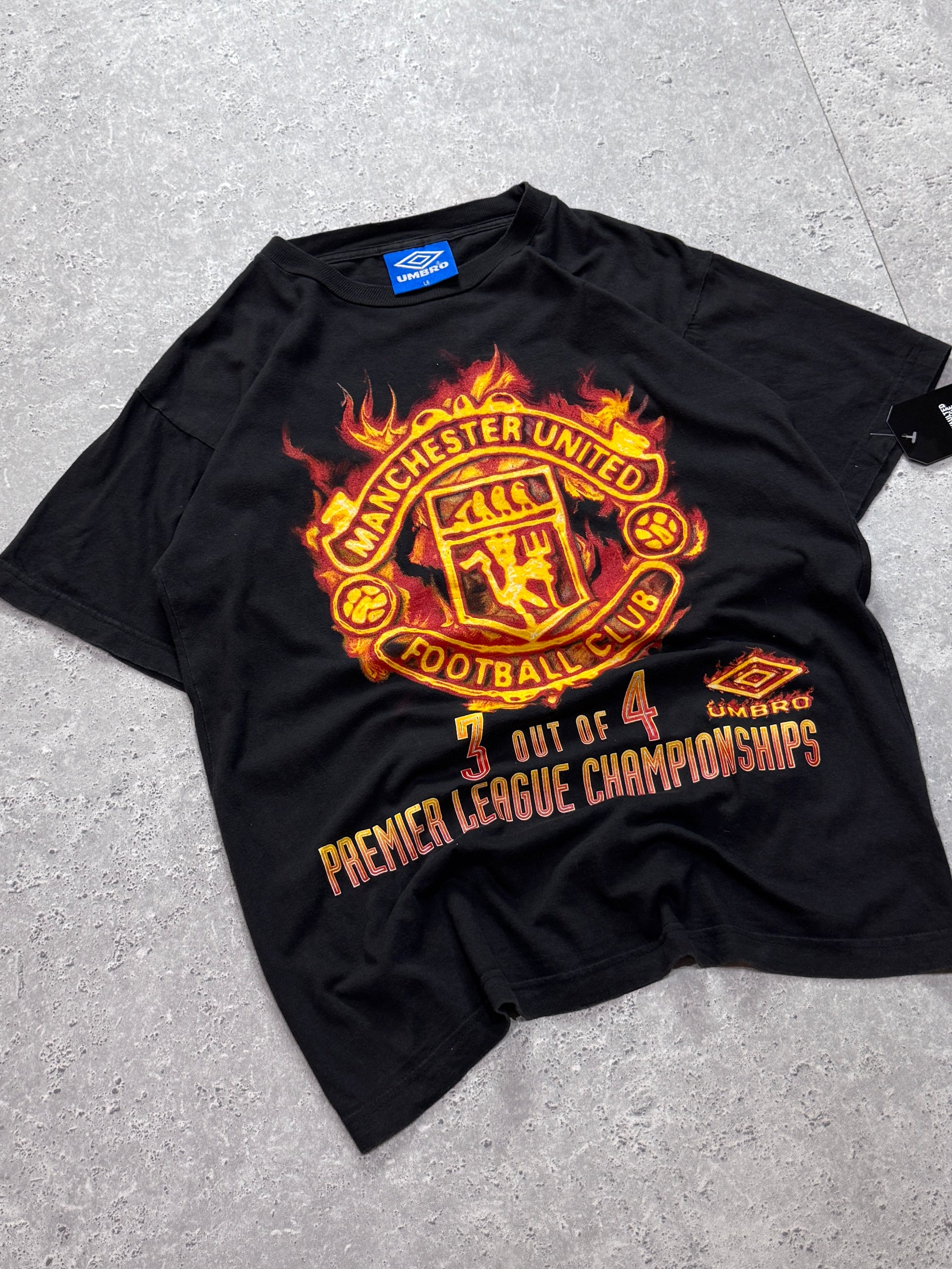 Vintage 90s Manchester United Premier League Championship Tee (S)