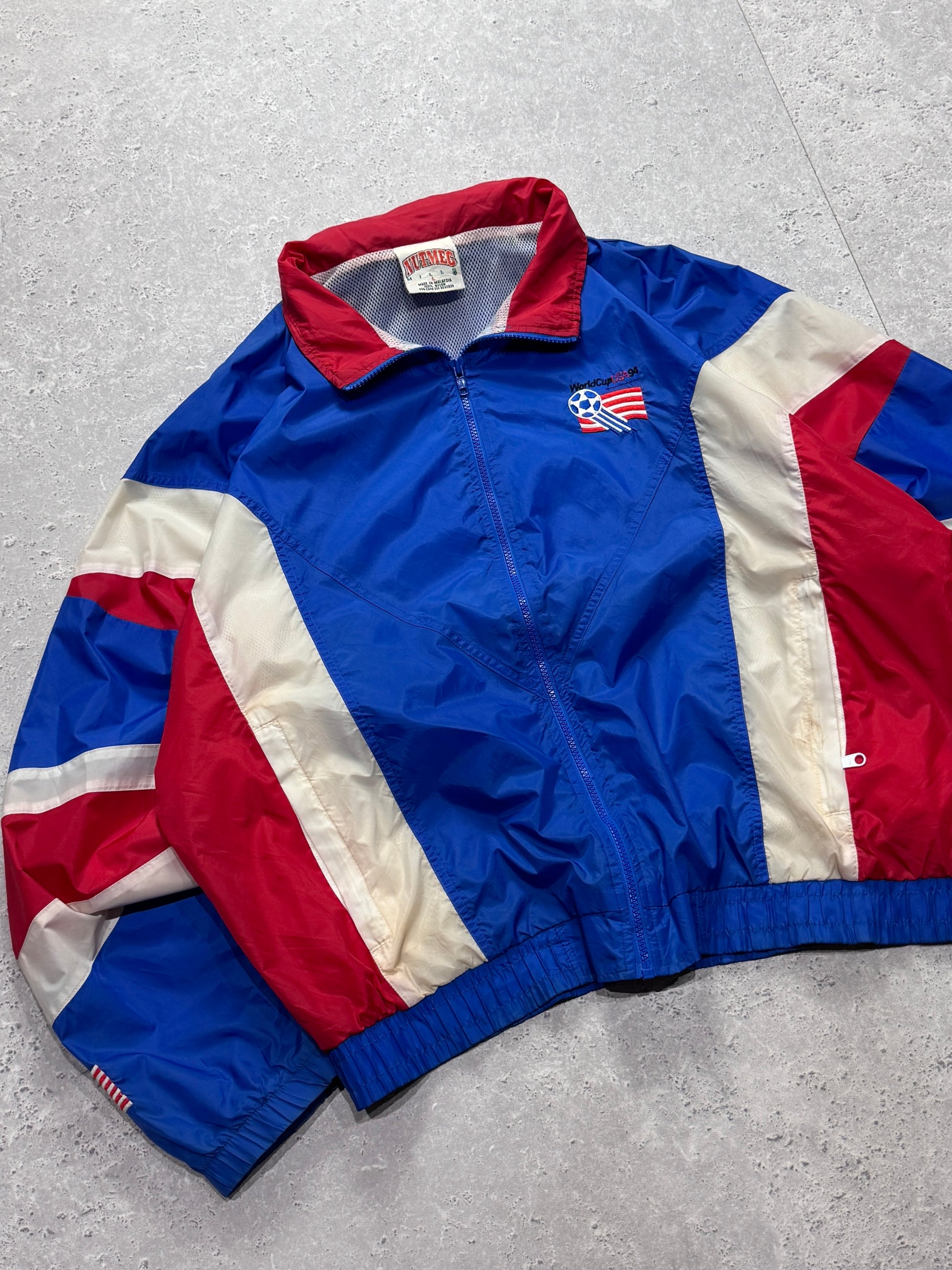 Vintage 1994 Football World Cup USA Windbreaker Jacket (L)