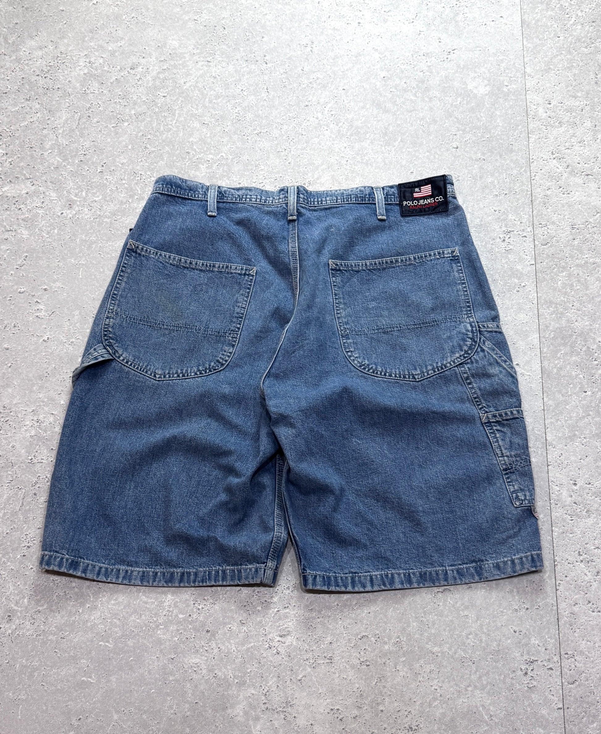 Vintage 2000s Polo Jeans Ralph Lauren Carpenter Jorts (36”)