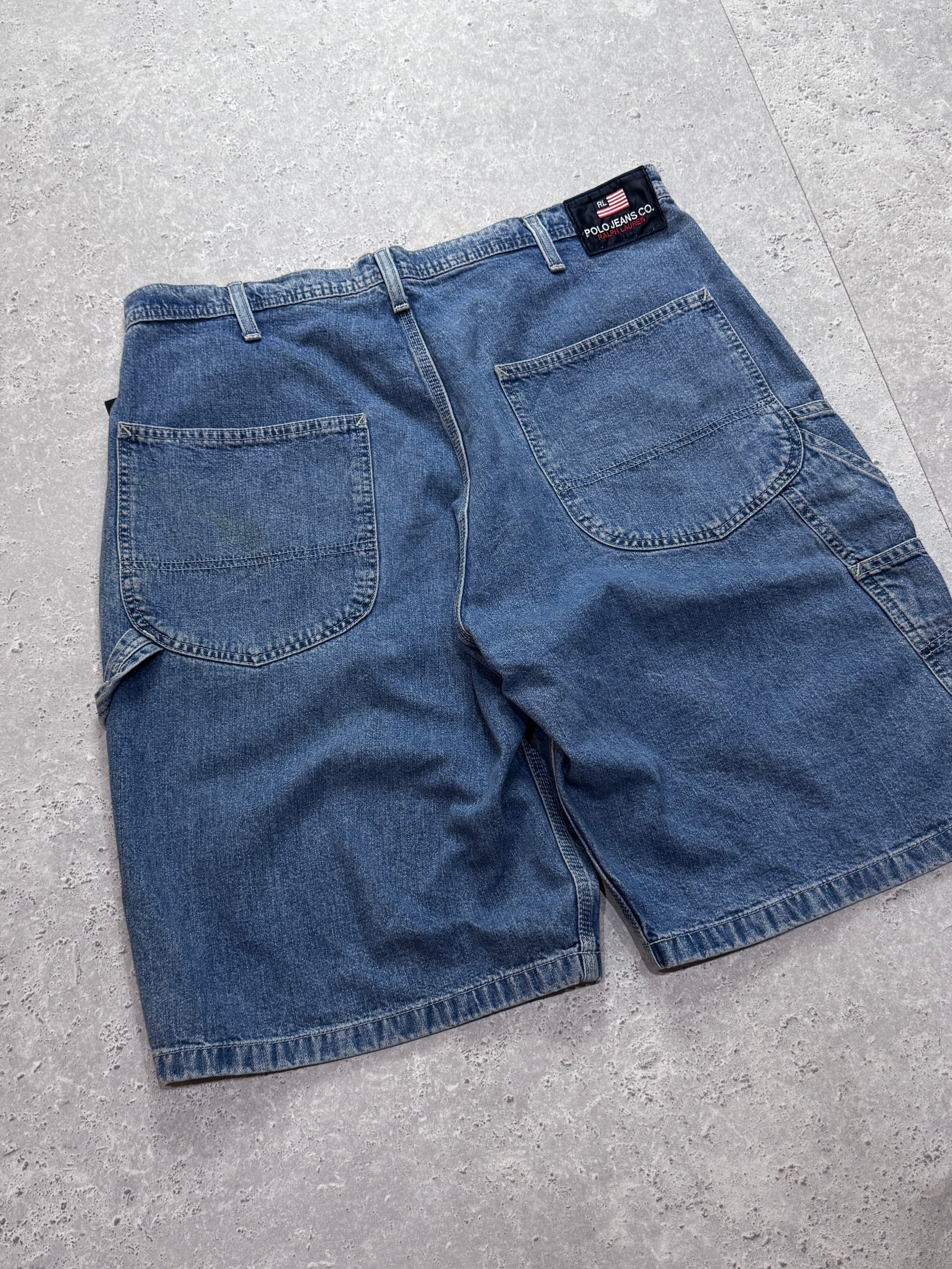 Vintage 2000s Polo Jeans Ralph Lauren Carpenter Jorts (36”)