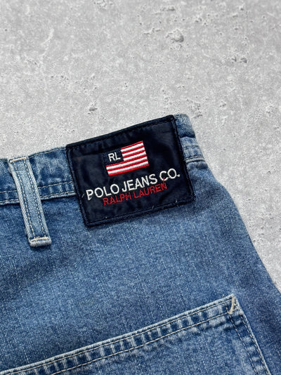 Vintage 2000s Polo Jeans Ralph Lauren Carpenter Jorts (36”)