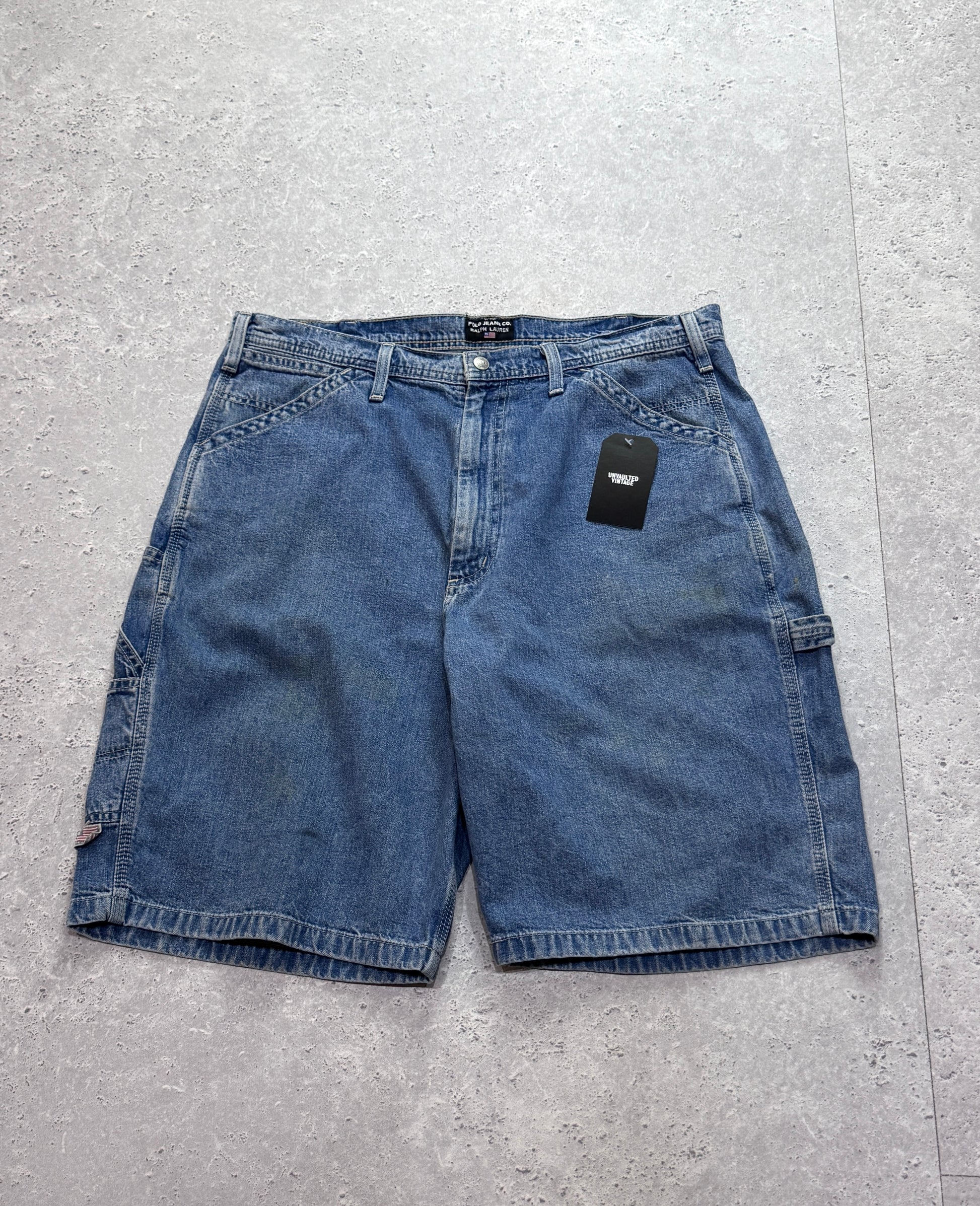 Vintage 2000s Polo Jeans Ralph Lauren Carpenter Jorts (36”)