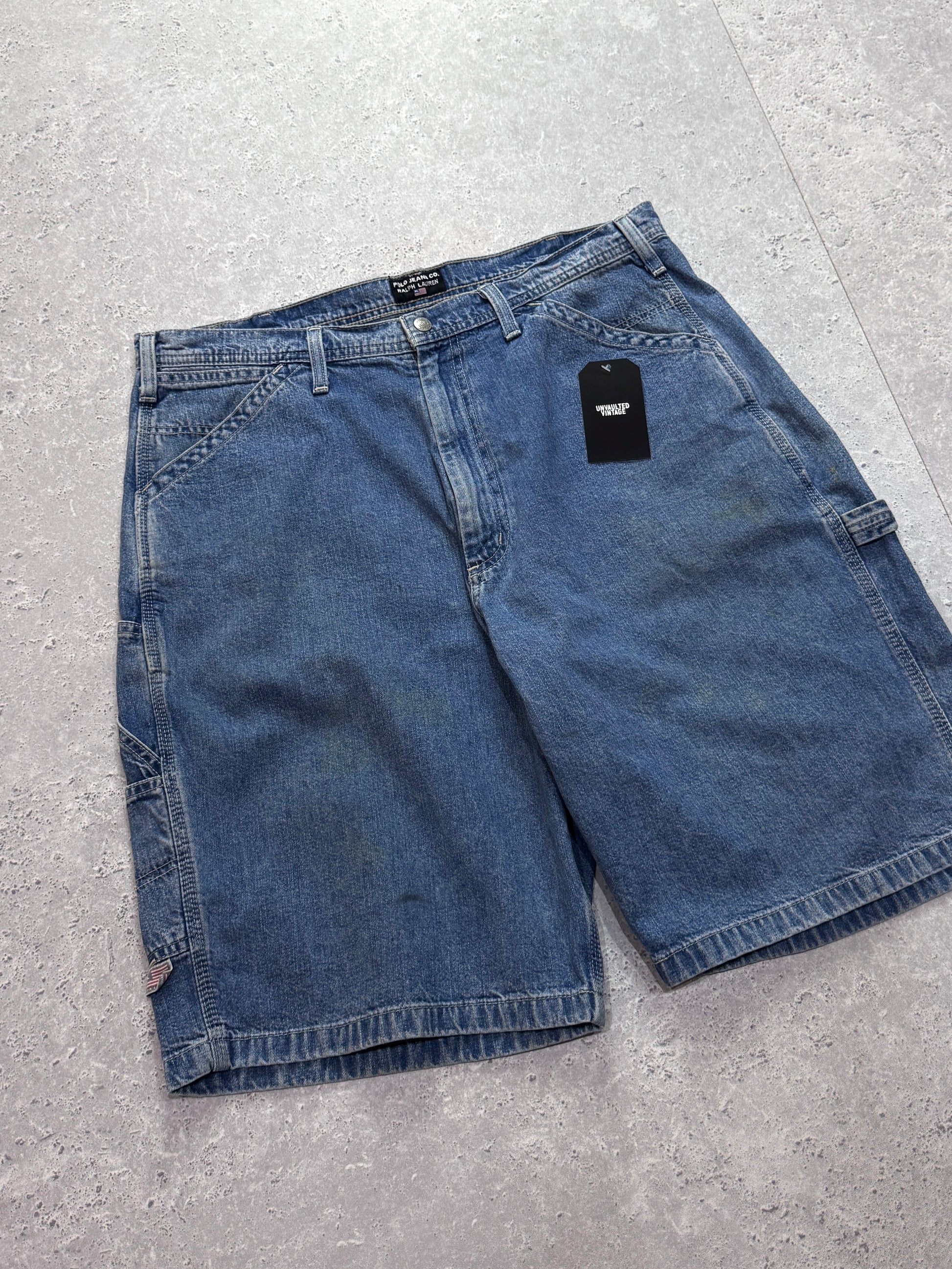 Vintage 2000s Polo Jeans Ralph Lauren Carpenter Jorts (36”)