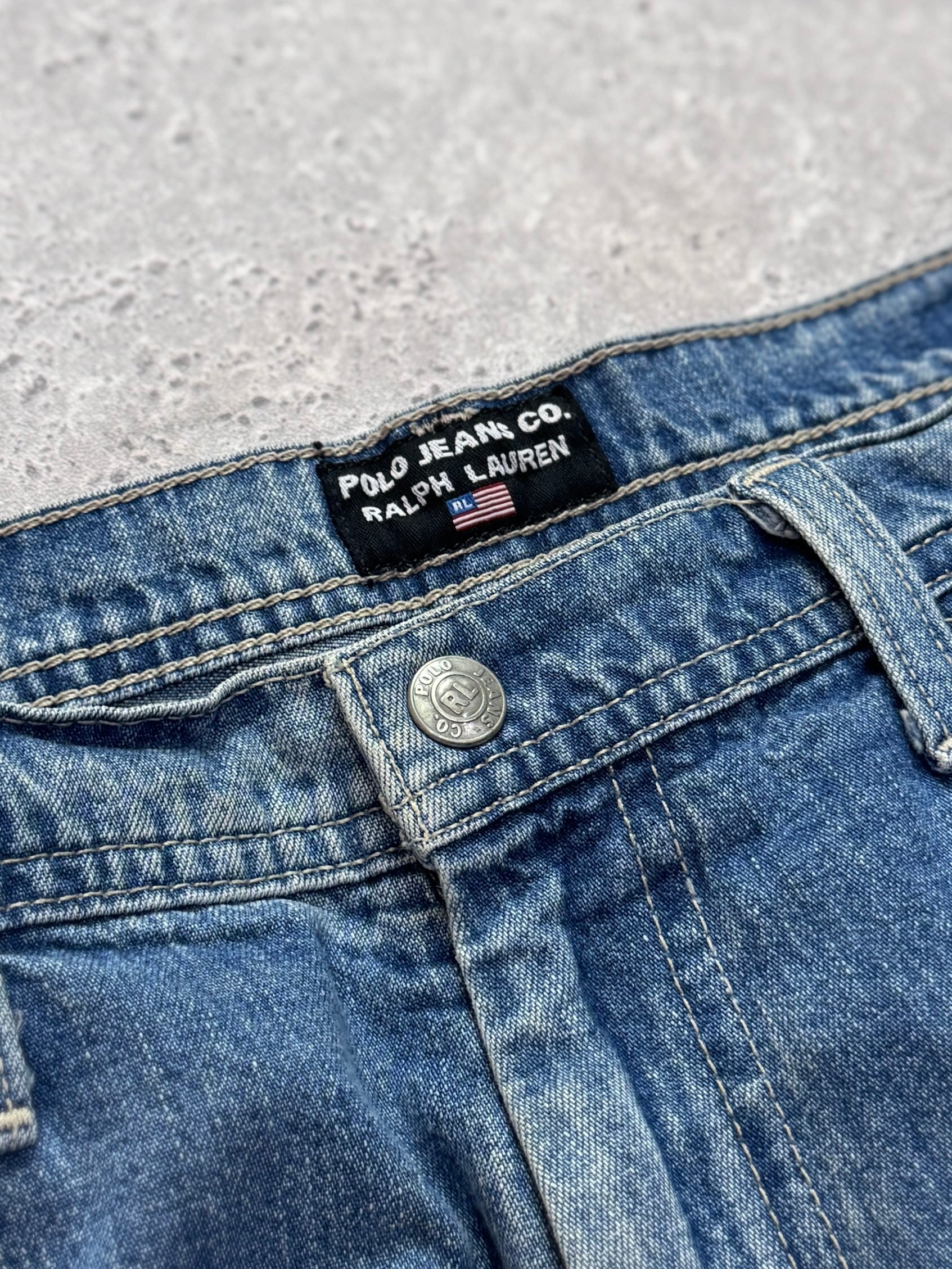 Vintage 2000s Polo Jeans Ralph Lauren Carpenter Jorts (36”)