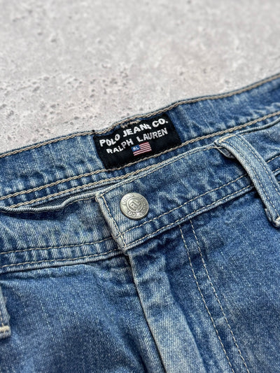 Vintage 2000s Polo Jeans Ralph Lauren Carpenter Jorts (36”)