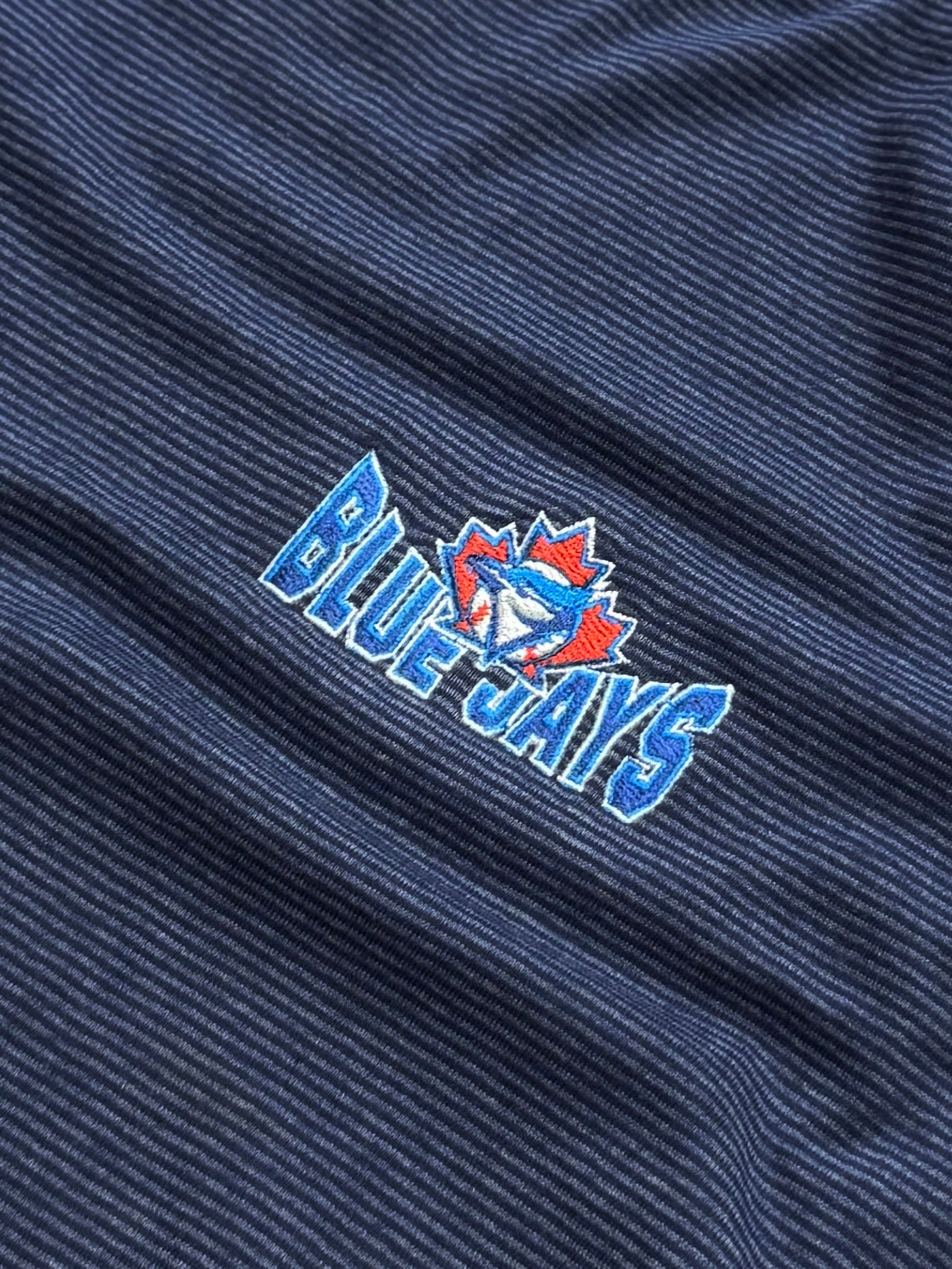 Vintage 90s Toronto Blue Jays Striped MLB Tee (XXL)
