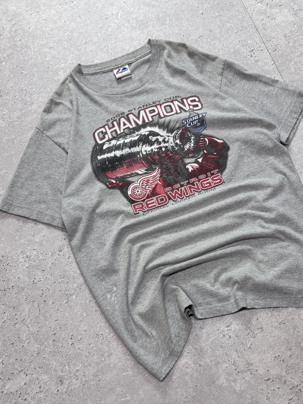 Vintage 2000s Detroit Red Wings Stanley Cup NHL Tee (L)
