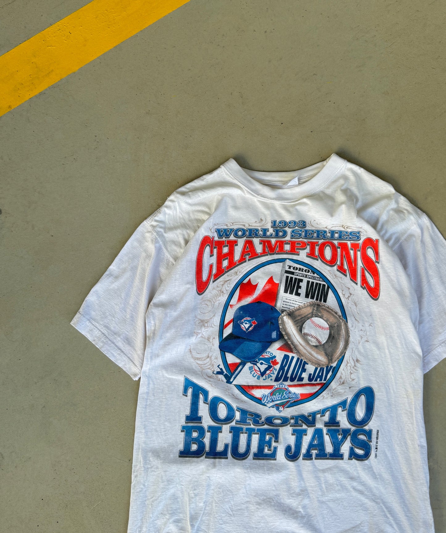 Vintage 93' Blue Jays World Series Tee (M)