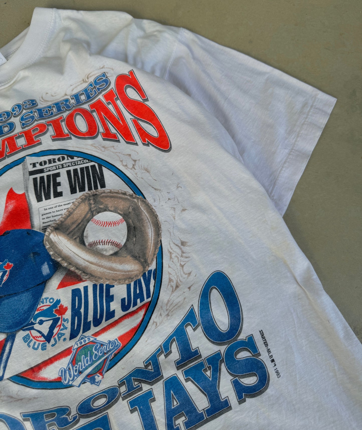 Vintage 93' Blue Jays World Series Tee (M)