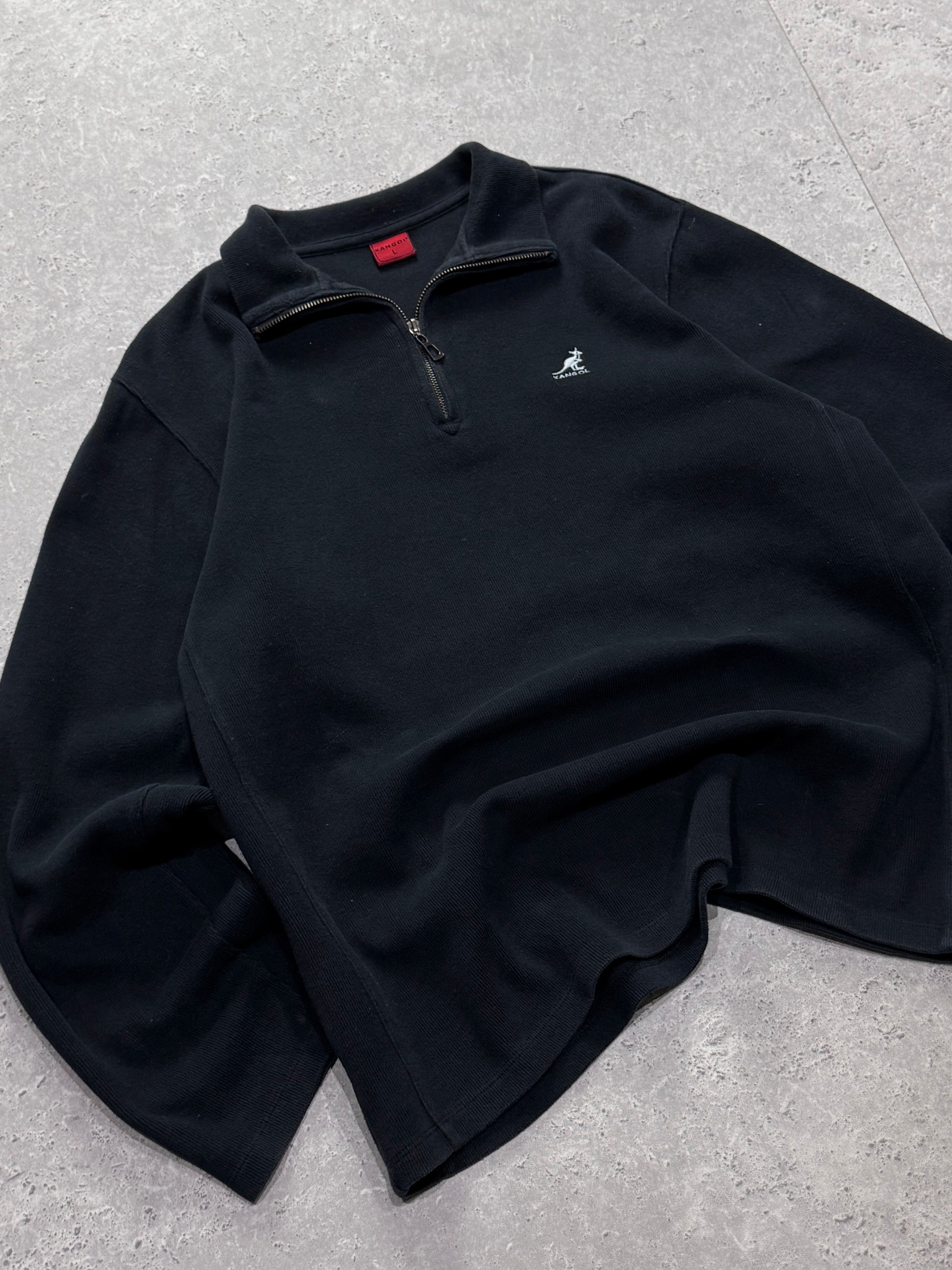 Vintage 2000s Kangol Quarter Zip Sweater (L)