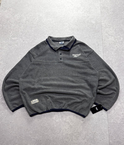 Vintage 2000s Reebok Fleece Quarter Button Sweater (XL)
