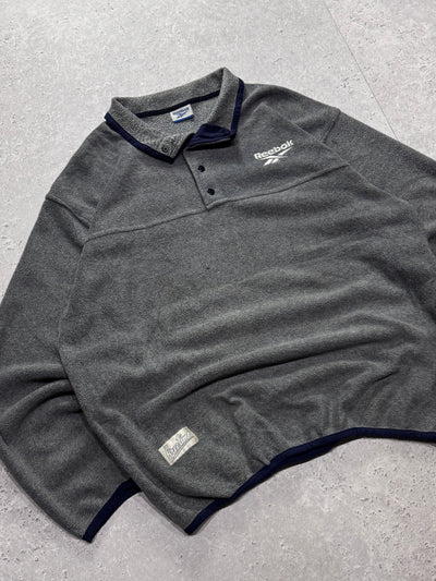 Vintage 2000s Reebok Fleece Quarter Button Sweater (XL)