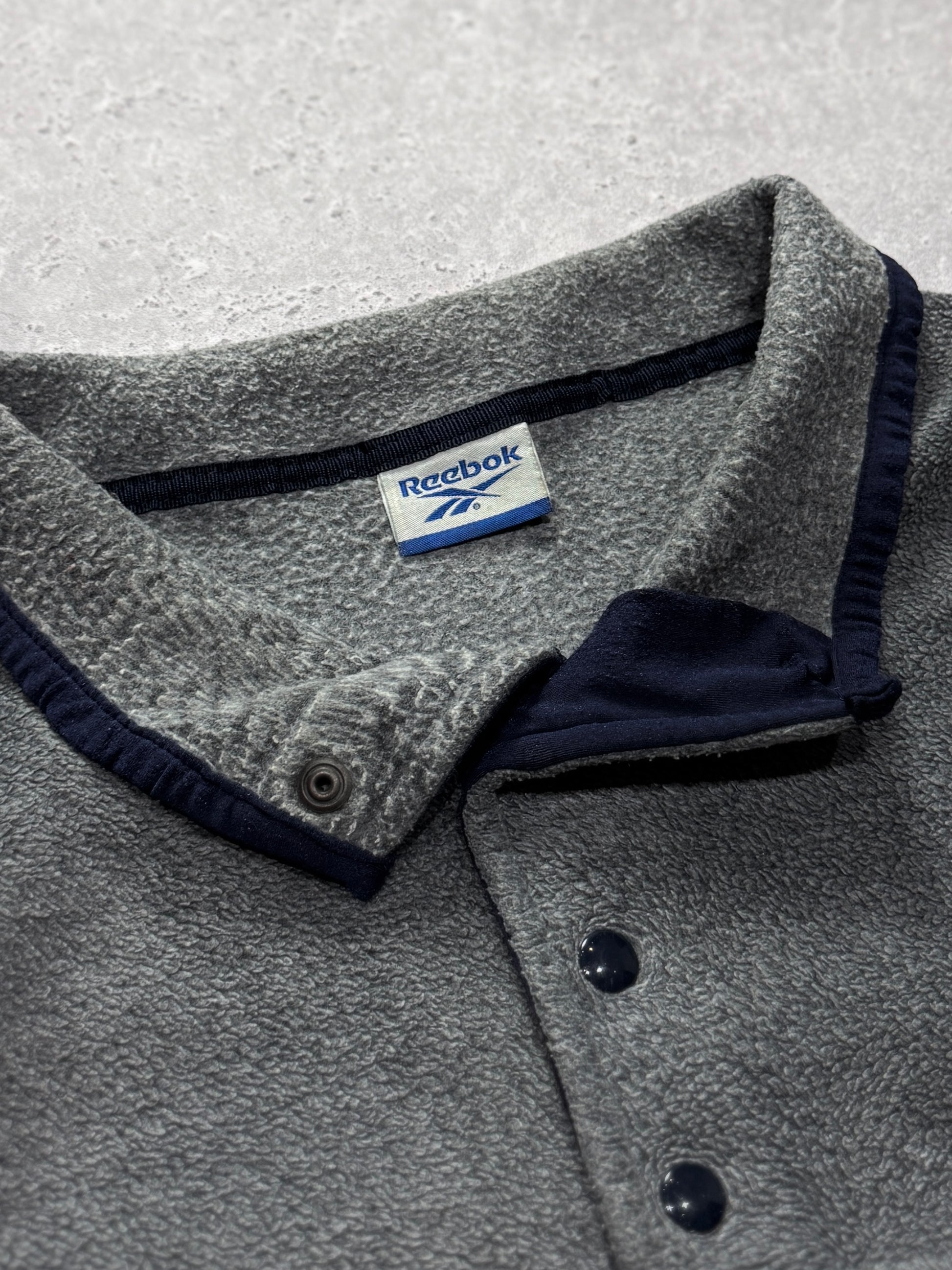 Vintage 2000s Reebok Fleece Quarter Button Sweater (XL)