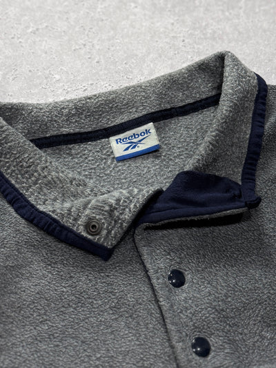 Vintage 2000s Reebok Fleece Quarter Button Sweater (XL)